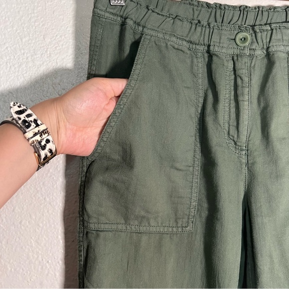 Eileen Fisher Tapered Organic Cotton Crop Pants Size XS Color Olive - Picture 9 of 13